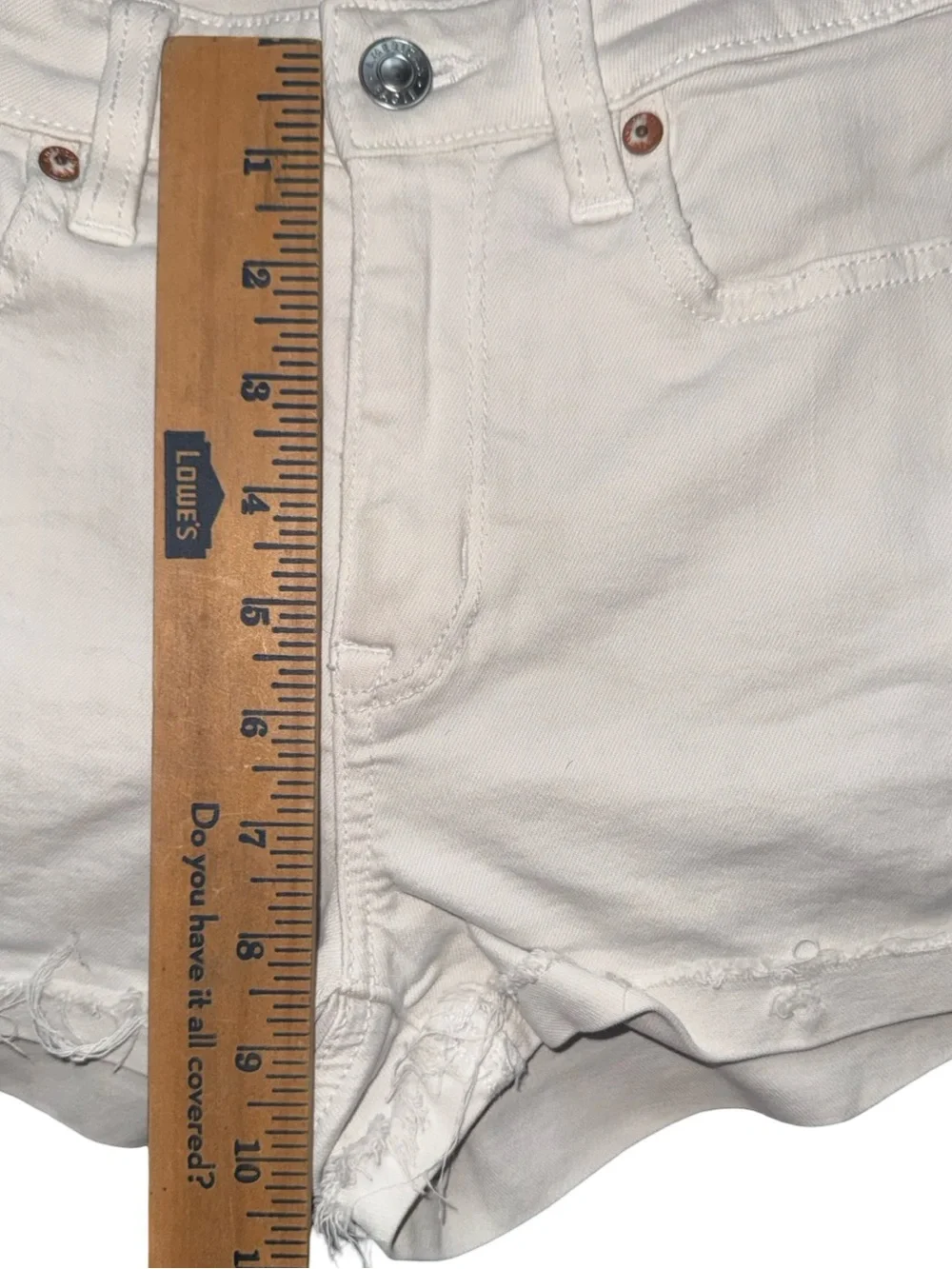 American Eagle short rise shorts Stretch‎ White Size 6
